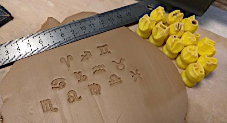 Pottery stamps set - Zodiac signs | 3d print model