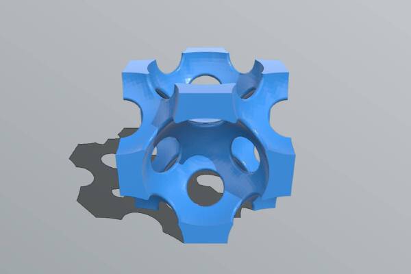 inverse FCC unit cell | 3d print model