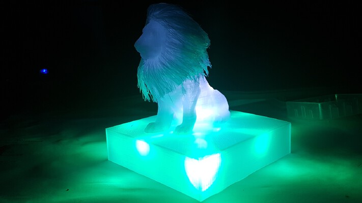 Illuminated Stand for Hairy Hollow Lion | 3d print model