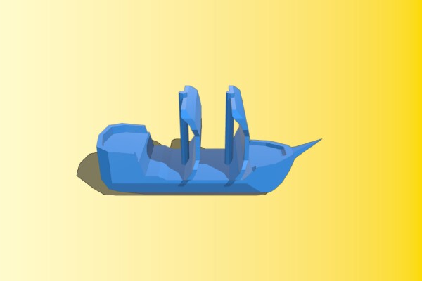 Small OpenSCAD ship | 3d print model