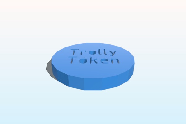 Trolley token | 3d print model