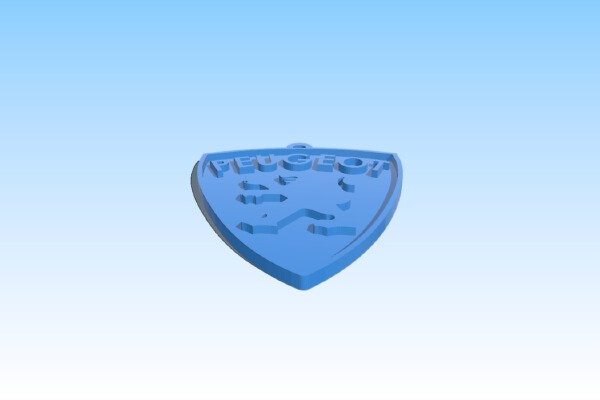 Peugeot Logo Keychain | 3d print model
