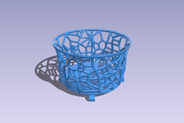 Voronoi Orchid Basket _ Pot _ Planter | 3d print model