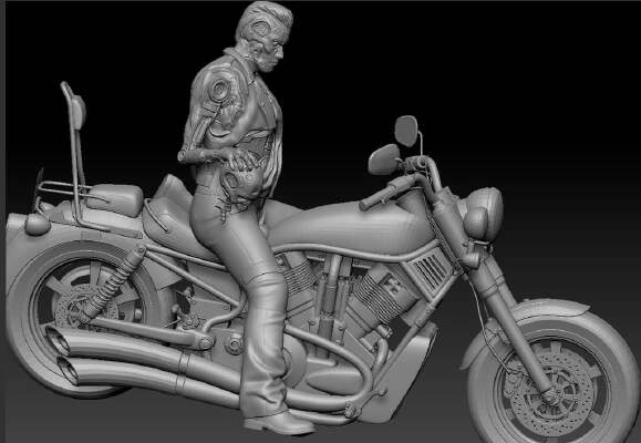 Terminator on Bike | 3d print model