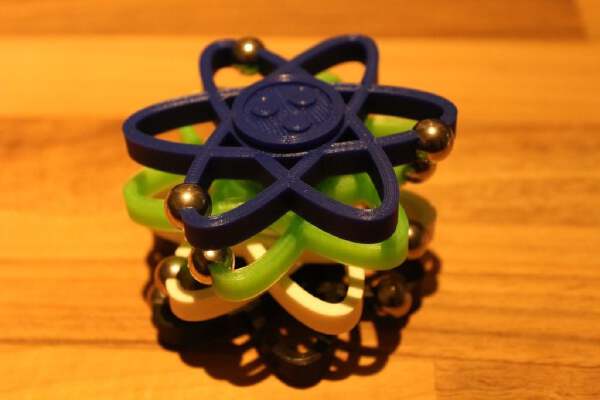 Atom Fidget Spinner Toy - Hand Spin Focus | 3d print model