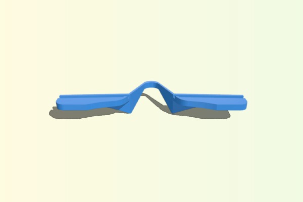 Anti-fog bridge for eyeglasses when wearing cloth masks | 3d print model