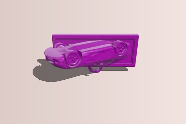 Raised picture dodge viper | 3d print model