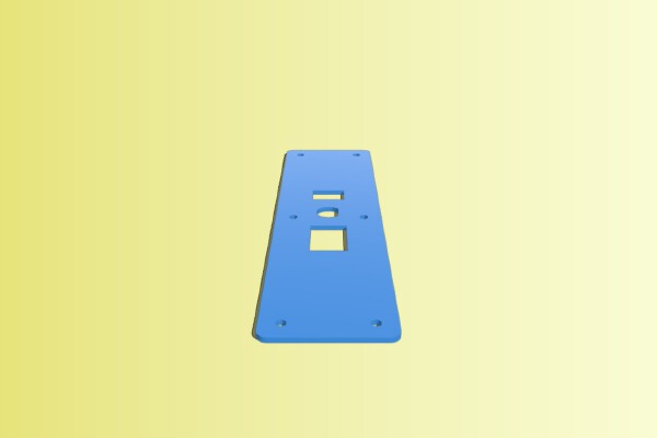 Kossel 2020 mains inlet panel | 3d print model