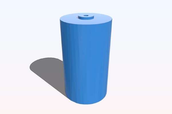 Single AA to D Cell Battery Adapter | 3d print model