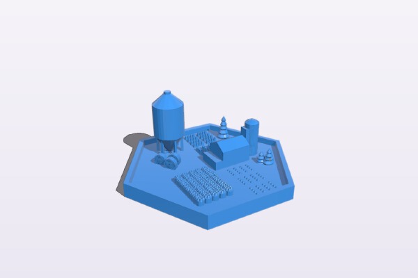 Tabletop Farm (hex) | 3d print model