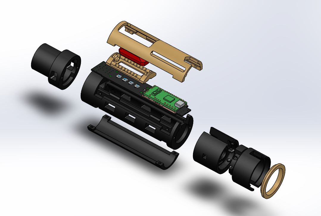 Proffie Holder Chassis 32mm (diameter) - Crystal chamber PCB Version