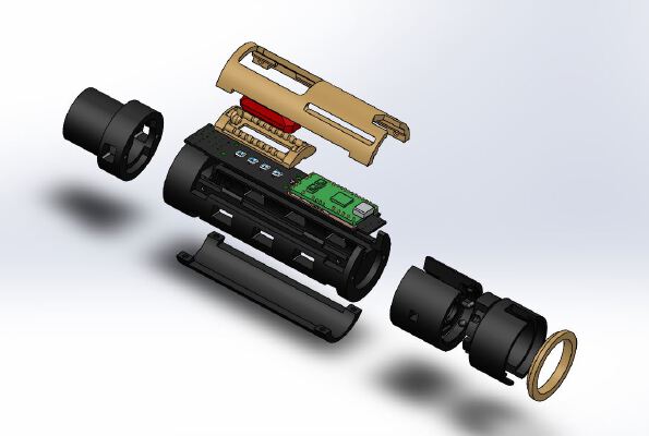 Proffie Holder Chassis 32mm (diameter) - Crystal chamber PCB Version | 3d print model