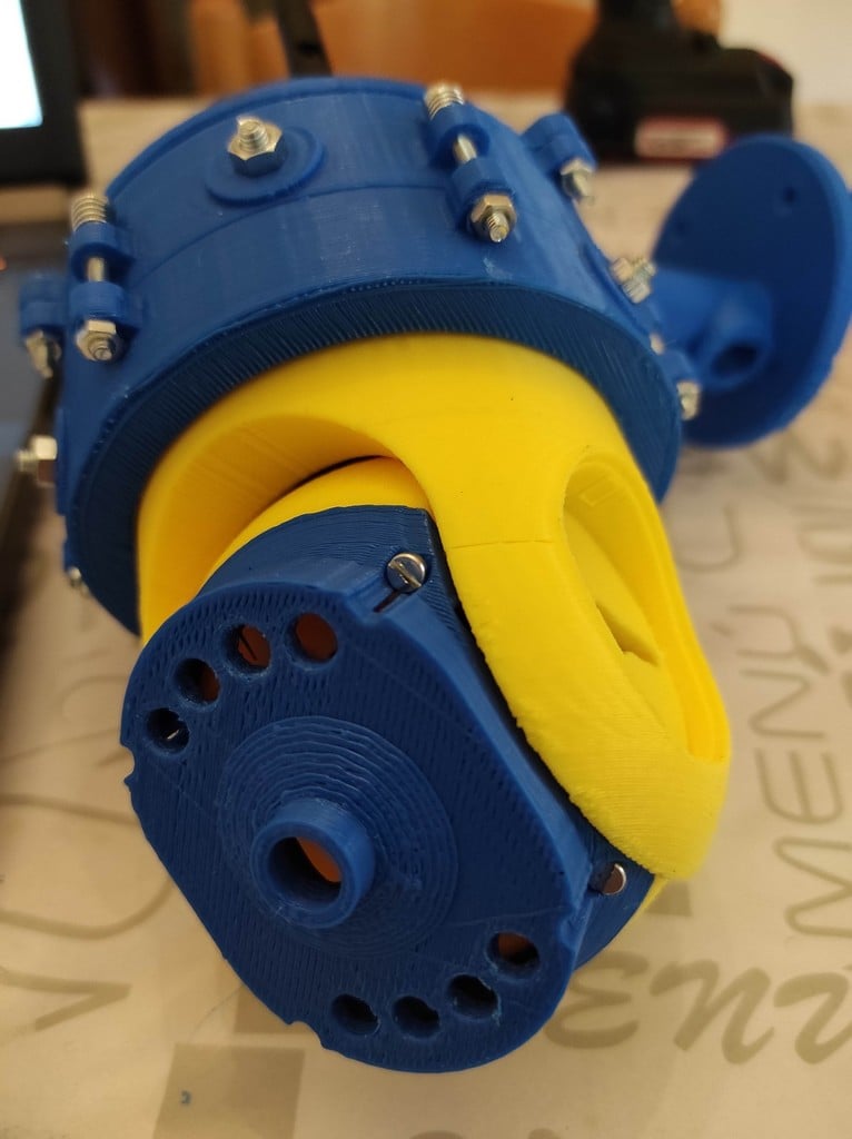 Mounting bracket for ESP32-CAM WiFi camera rotated by servo motors