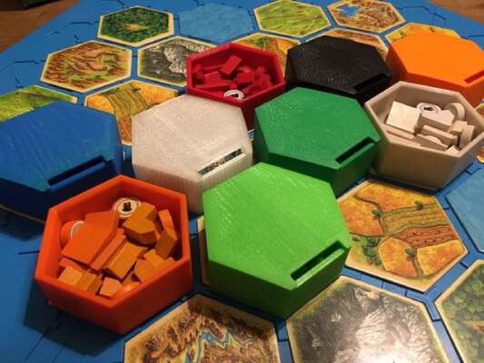 Hex Bowls for Settlers of Catan | 3d print model