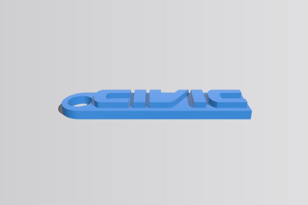 Honda Civic Key Chain ( Strong ) | 3d print model