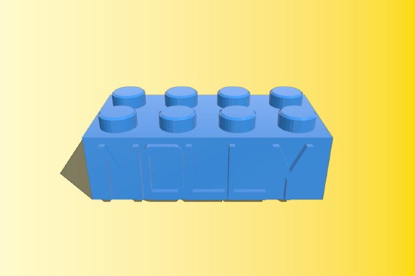 MOLLY Lego Block Necklace_Keychain | 3d print model