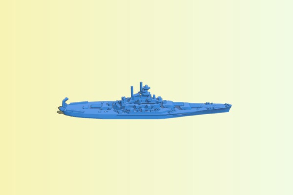 USS Indiana 1_1800 Battleship | 3d print model