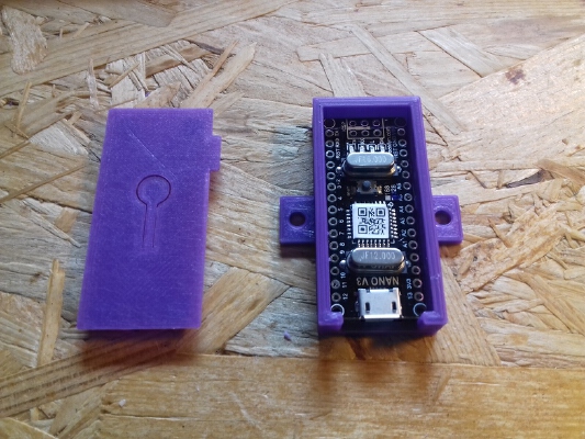 Arduino Nano V3 case with Micro USB connector (with reset button) | 3d print model