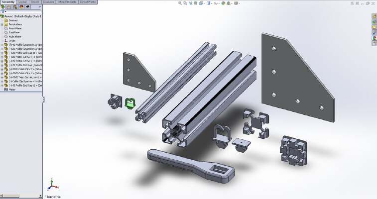 Profile end caps and cable clips | 3d print model