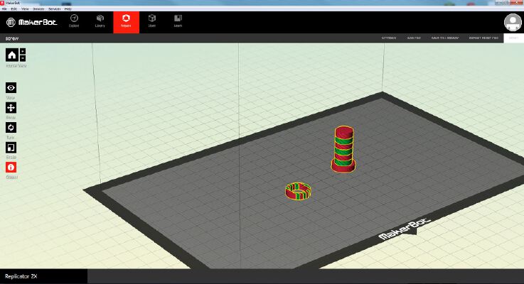 Nut and bolt (dual extrusion) | 3d print model