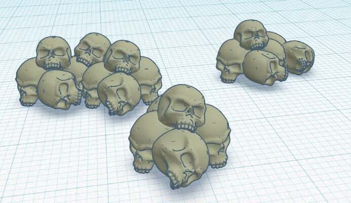 Skull Pile - 28mm Scale | 3d print model