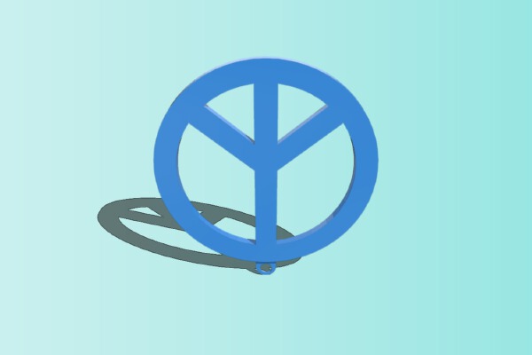 Peace key chain | 3d print model