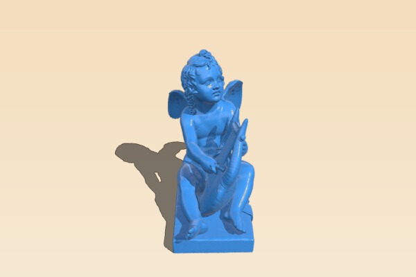 Cupid playing the lyre | 3d print model