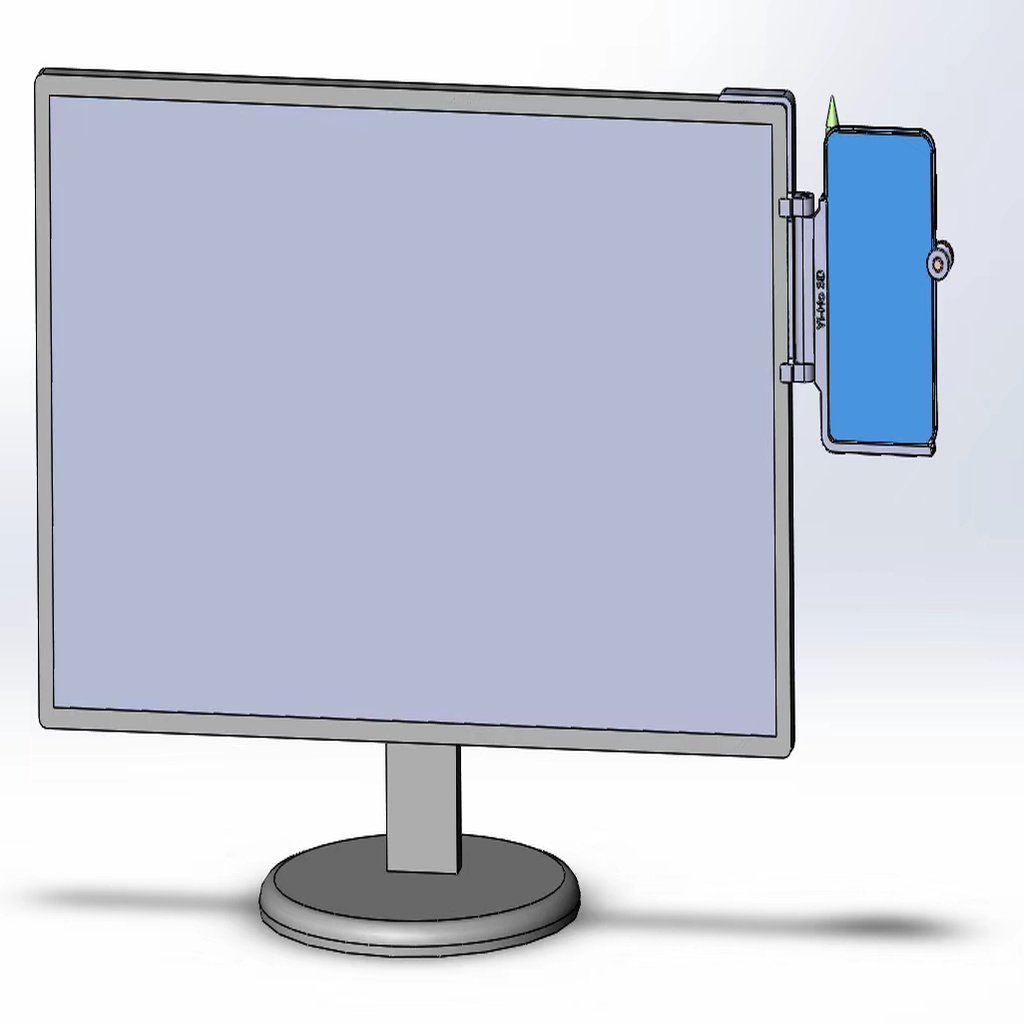 Flexible mobilephone_cellphone mount on computer monitor