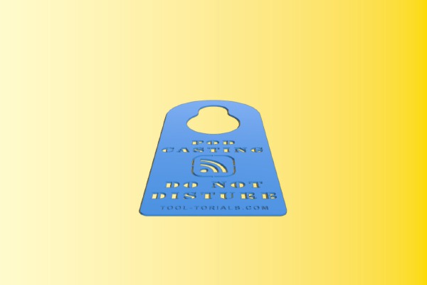 Podcasting Do-Not-Disturb Door Hanger | 3d print model