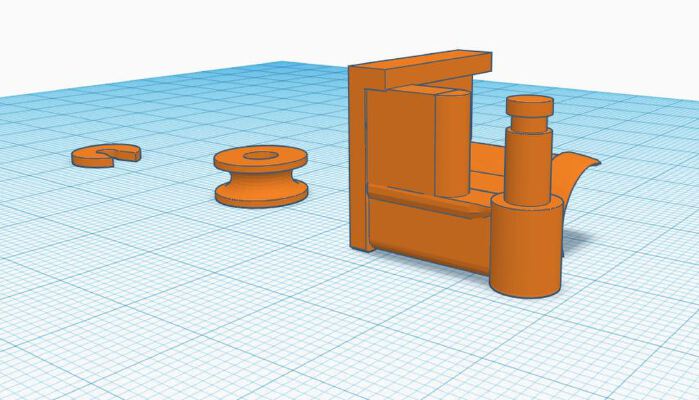 Ender 3 Filament Guide with Idler Pulley and Snap Ring | 3d print model