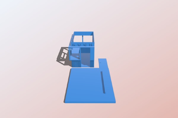 Ruch Newsstand_Kiosk PRL 1:43 | 3d print model