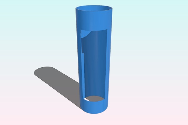 Parametric cylinder _ tube with viewport | 3d print model