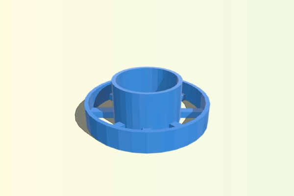 50mm spool adaptor for 3.5" hard drive bearing | 3d print model