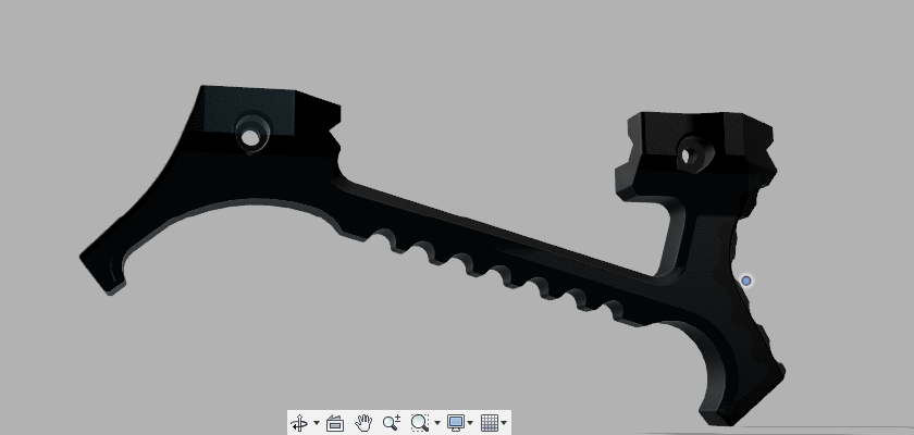 Angled foregrip for picatinny rails | 3d print model