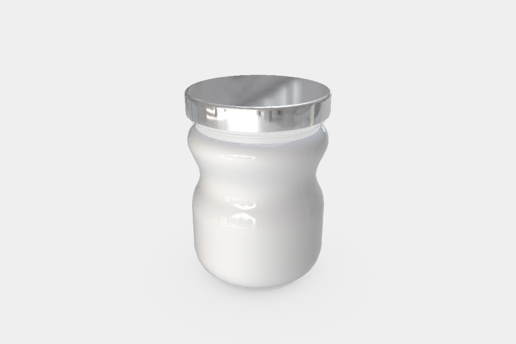 Glass Jam Jar with Silver Lid Mockup