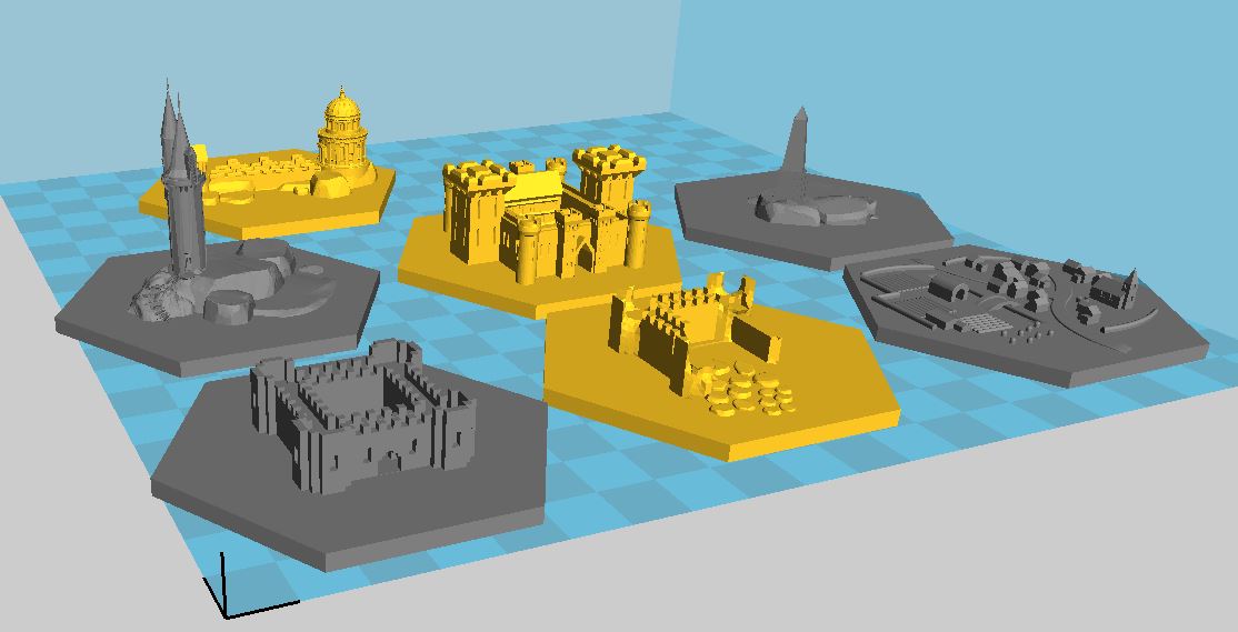 Wargaming Hex Tiles _ Mighty Empires - Buildings Tile Set
