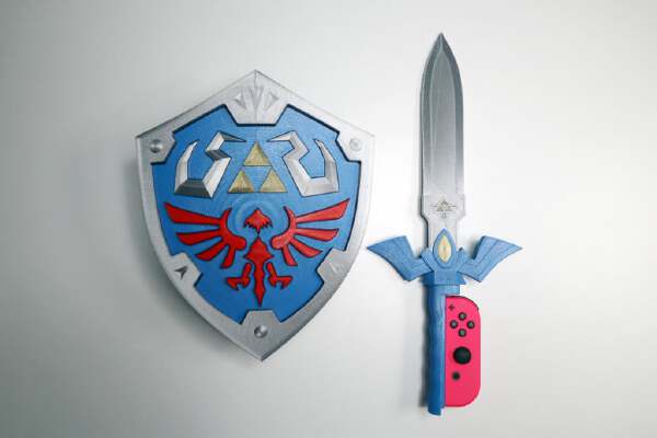 Skyward Sword HD Switch Accessories - Shield + Sword | 3d print model
