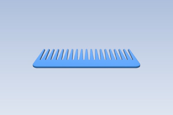 Wide Tooth Comb (cnc_laser) | 3d print model