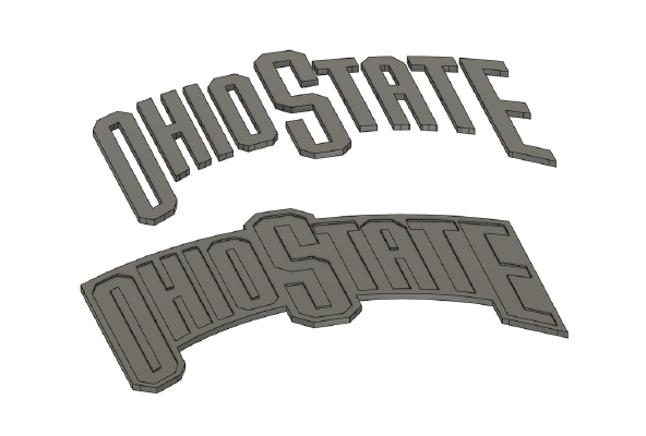 Ohio State Logo (separate letter STLs) | 3d print model