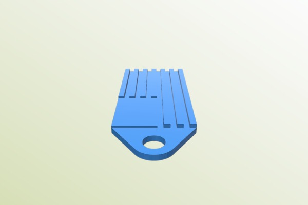American Flag Keychain Fob | 3d print model