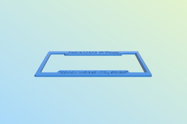 Firefly License Plate | 3d print model