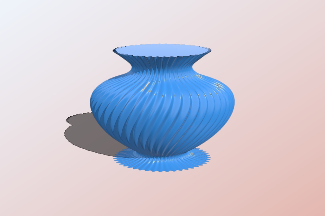 Vase Twisted Heart Flask