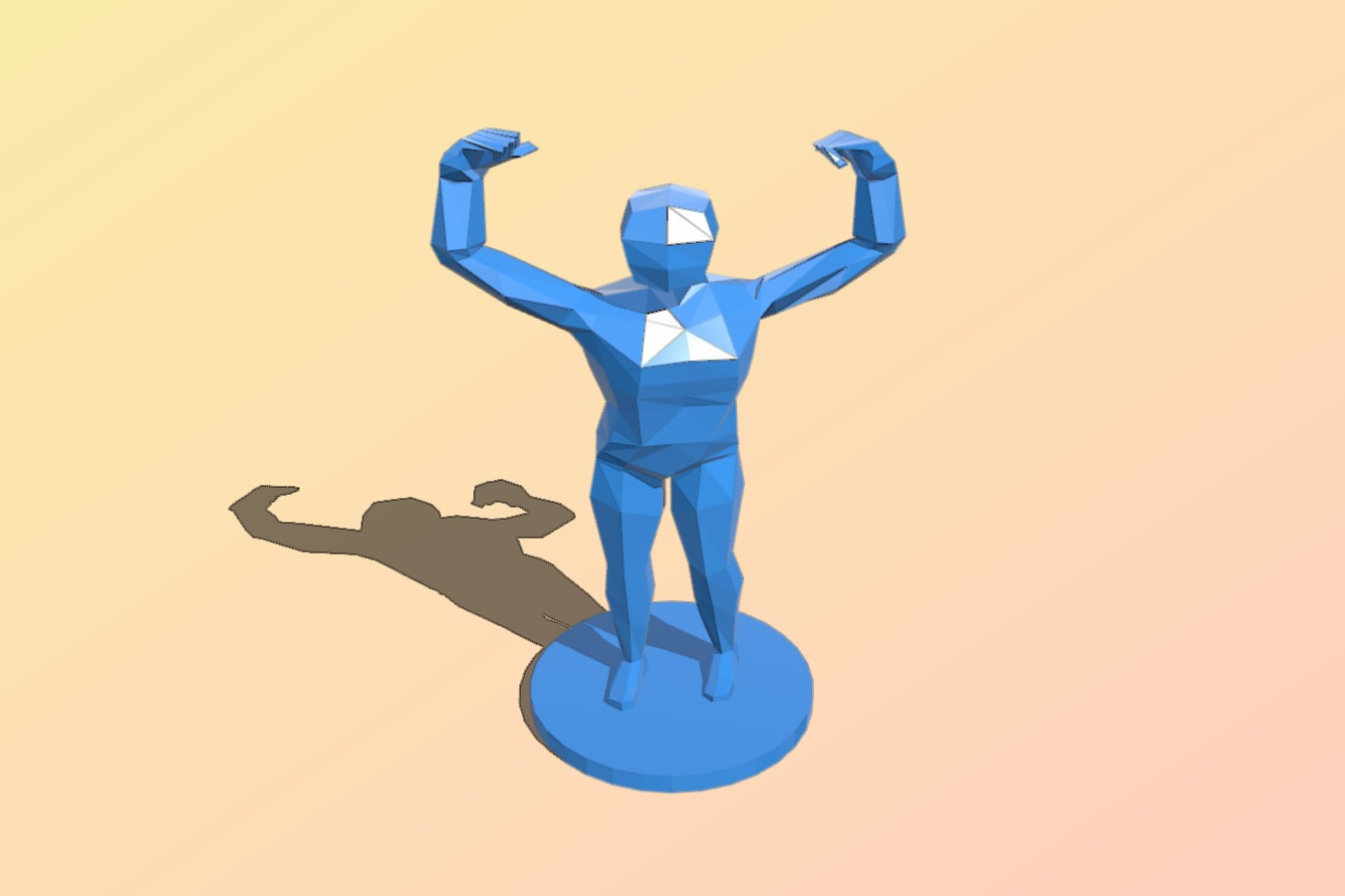 Flexing male minifigure