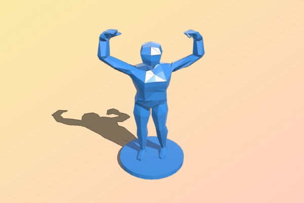 Flexing male minifigure | 3d print model