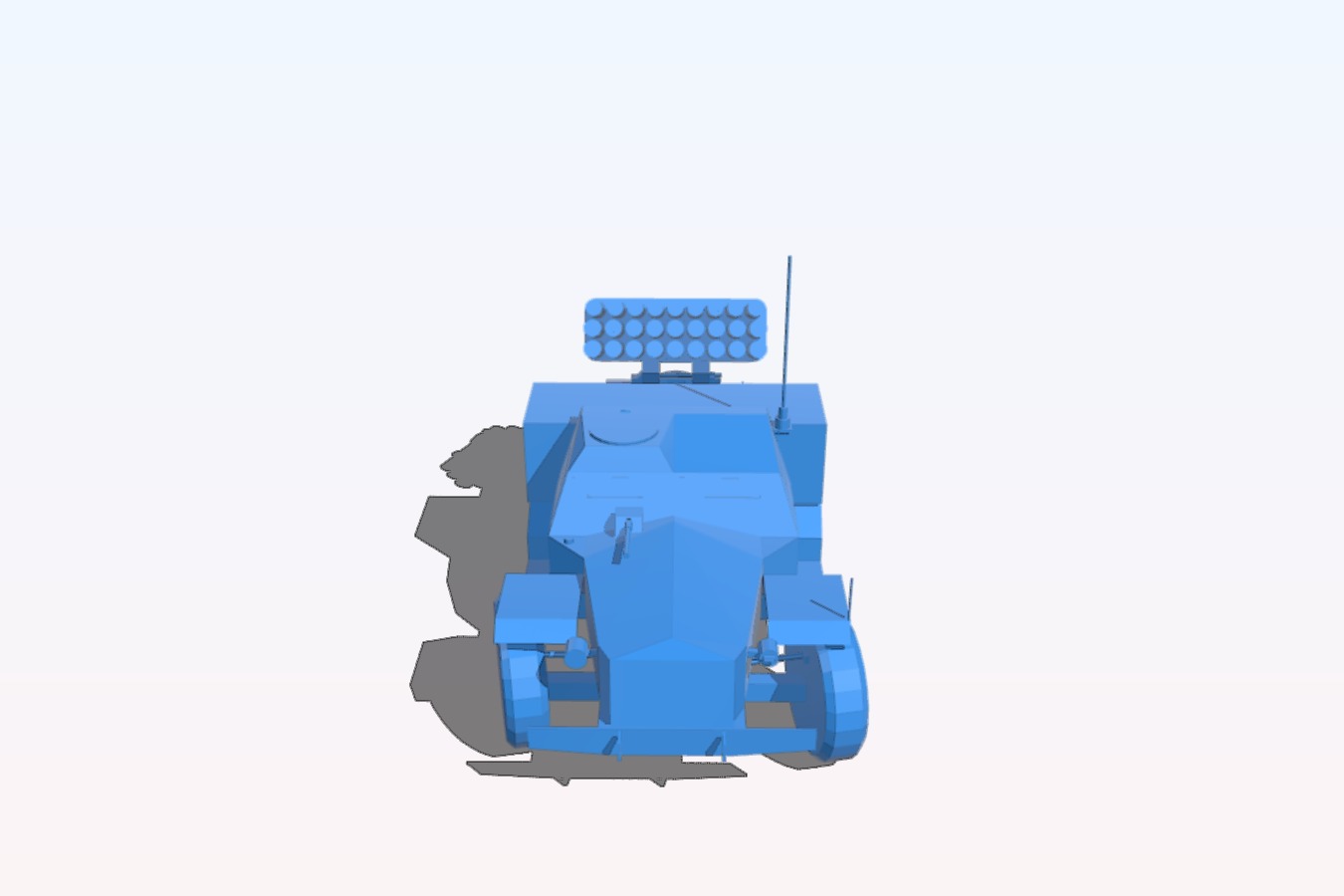 Armoured half track rocket launcher