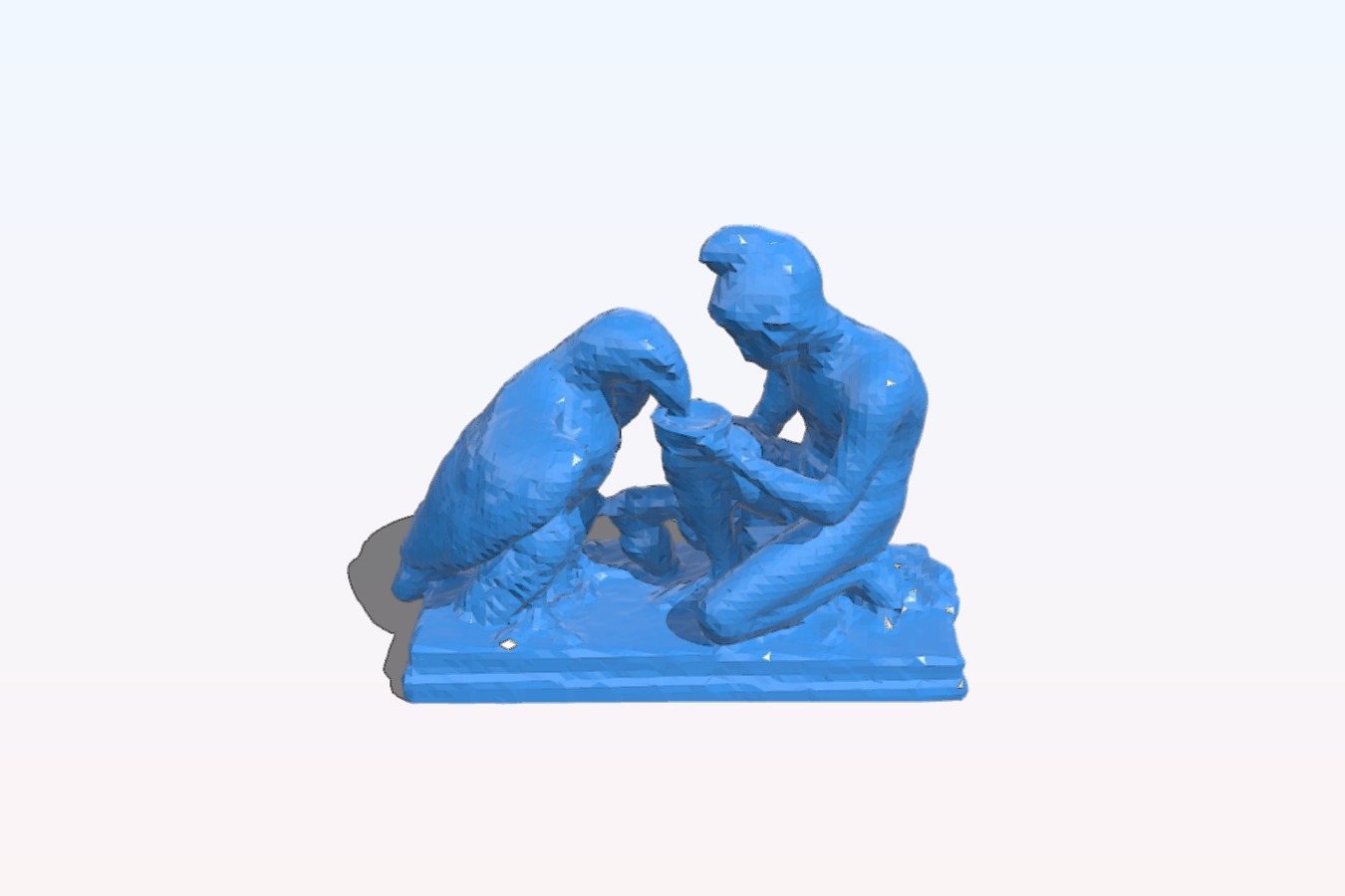 Low-poly Ganymede and the Eagle