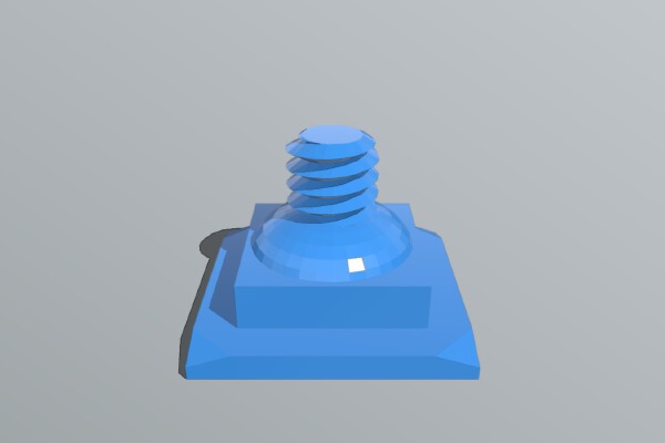 Hotshoe 1_4 screw adapter | 3d print model