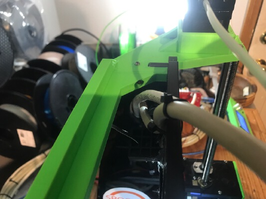 Anet A6 Top Bracket with bowden motor mounts and rear frame brace | 3d print model