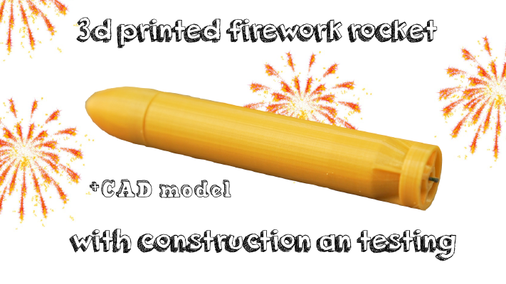 The golden torpedo | 3d printed firework rocket | 3d print model