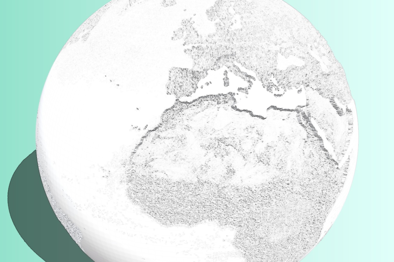 Lithophane - World Map (Ender3 maximum dimensions)